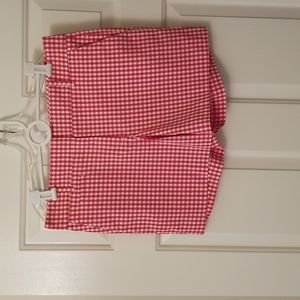 Ann Taylor, Shorts, Red/White Gingham, Size 6